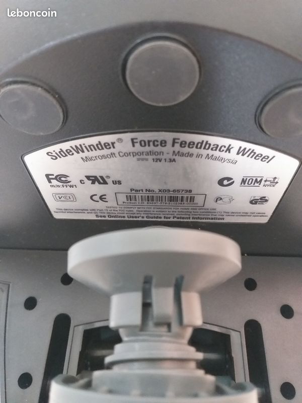 Vintage - Microsoft SideWinder Force Feedback Pro / Volant + pédalier retour de force (image 6)