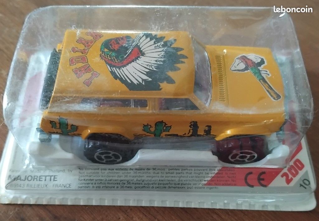 Majorette 4x4 Jeep Cherokee N° 236 Orange Flammes Bleues Série 200 Blister RARE