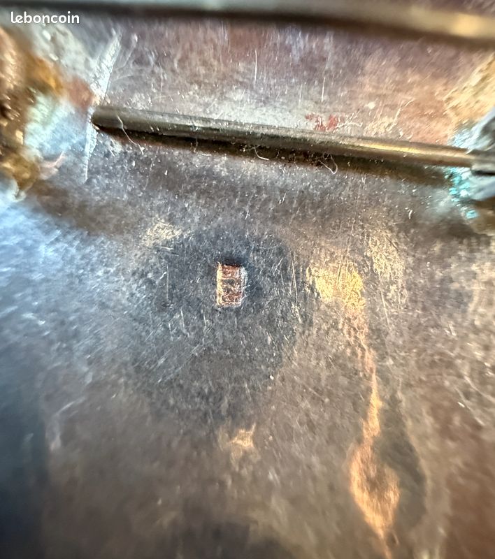 Grande Broche en Argent sertie d'un Cabochon en Pierre de Lune (image 6)