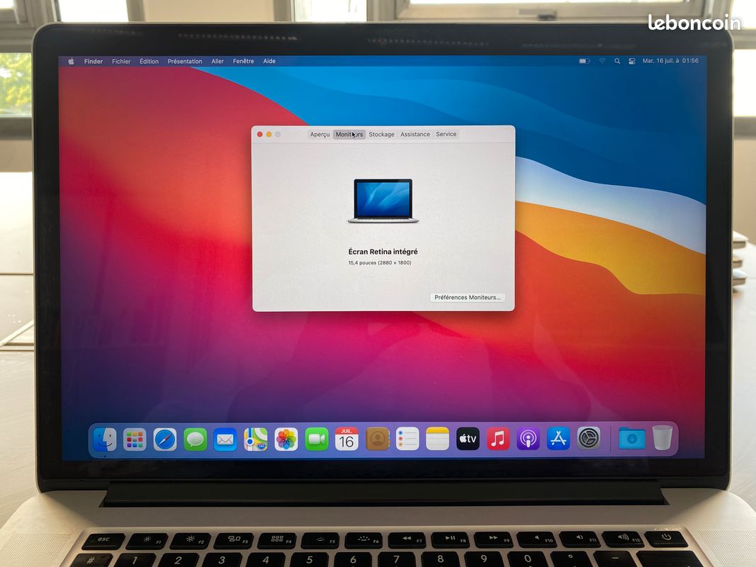 MacBook Pro Retina 15 pouces fin 2013 | RAM 16GB | SSD 500GB | i7 