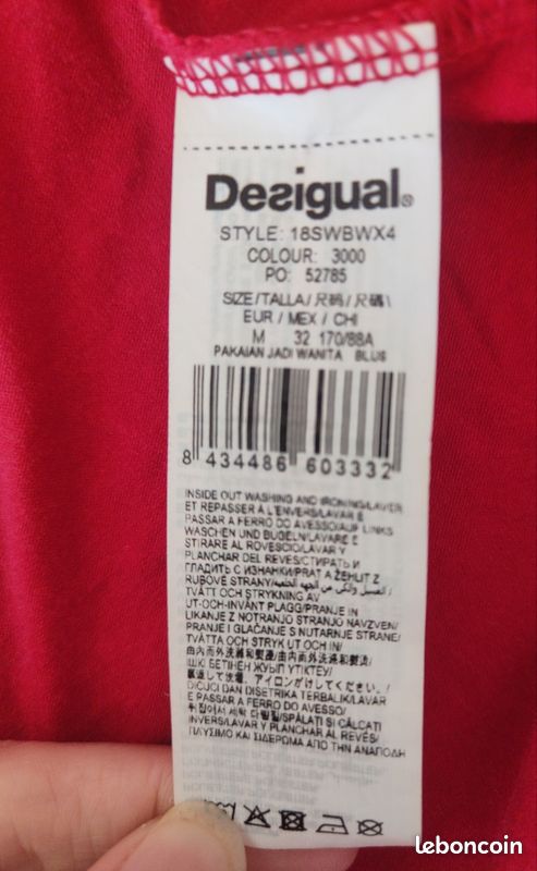 Débardeur Dos Nu Rouge Desigual En Viscose - Taille L - Excellent état