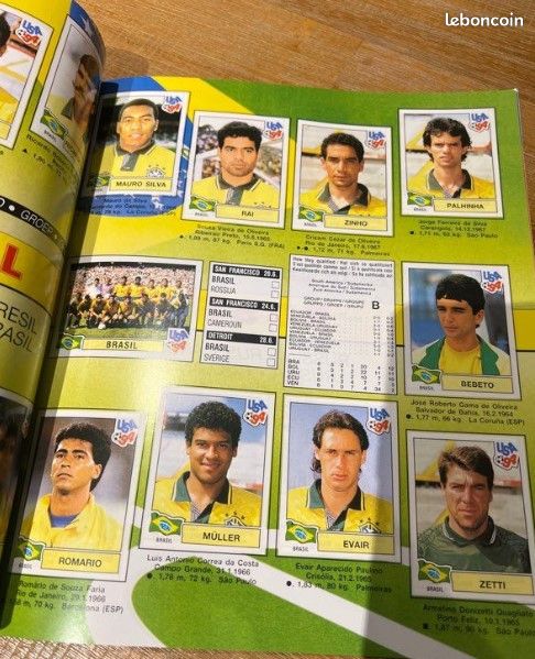 PANINI USA 94 – Planche Rare De 10 Stickers Italie (Baggio, Baresi) – Édition Originale