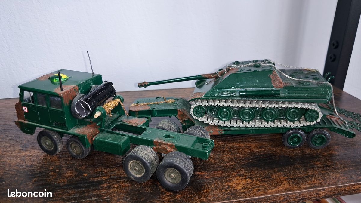 Solido 211 Bis Tracteur Berliet T12 Porte Char Avec Son Char