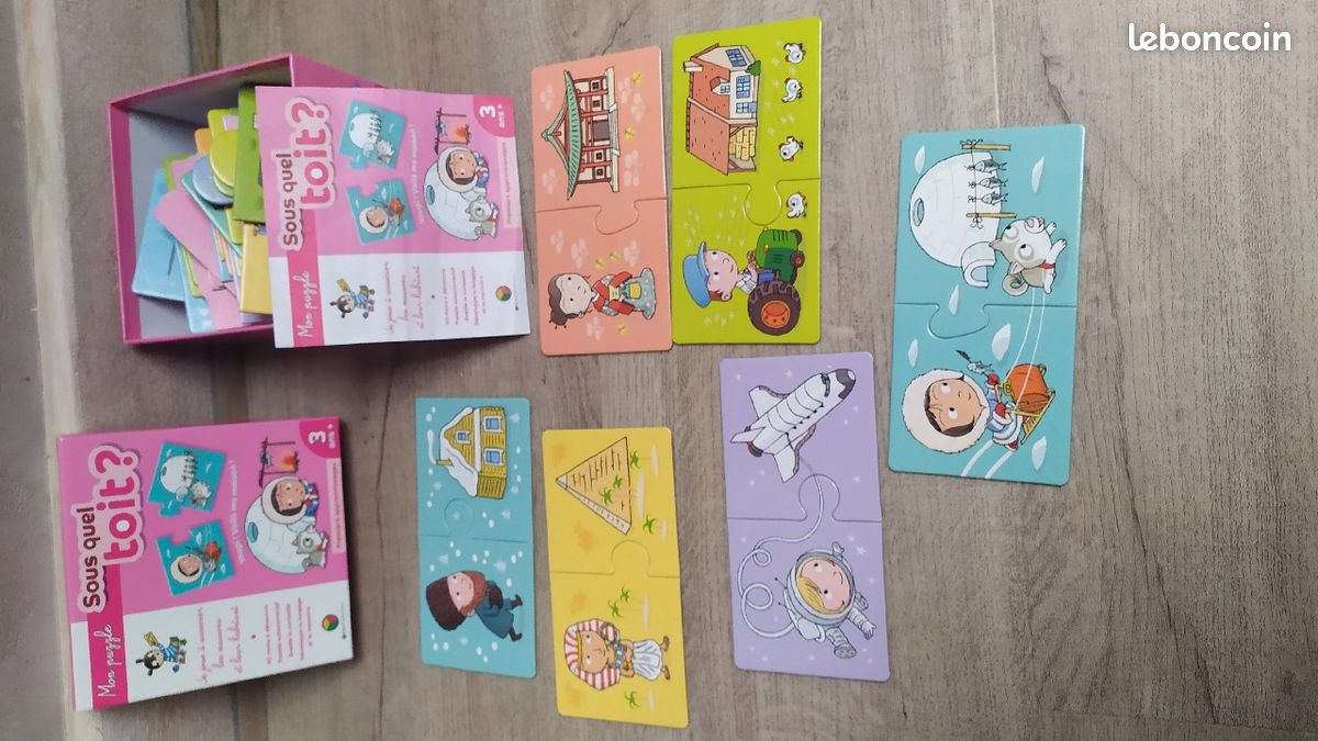 Jeux puzzle association " Sous quel toit " Oxybul (image 2)