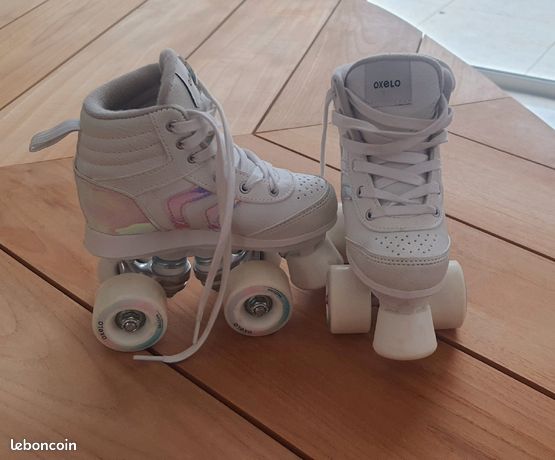 Patin à roulettes enfant QUAD 100 JR blanc holographic