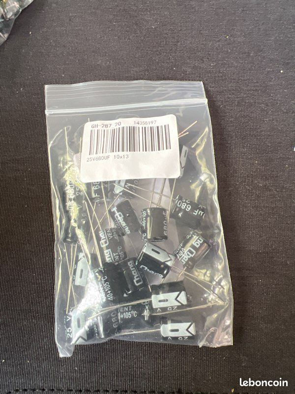 Condensateur électrolytique 680 µF 25 V – Neuf (image 3)