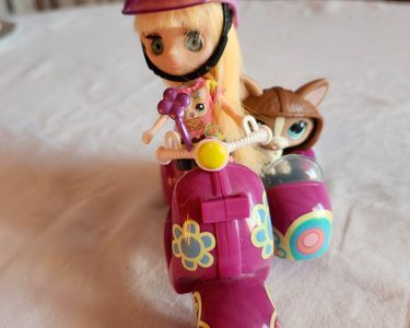 Blythe B15 + Petshop Corgi Magic Motion Treehouse 2310✨🌺scooter