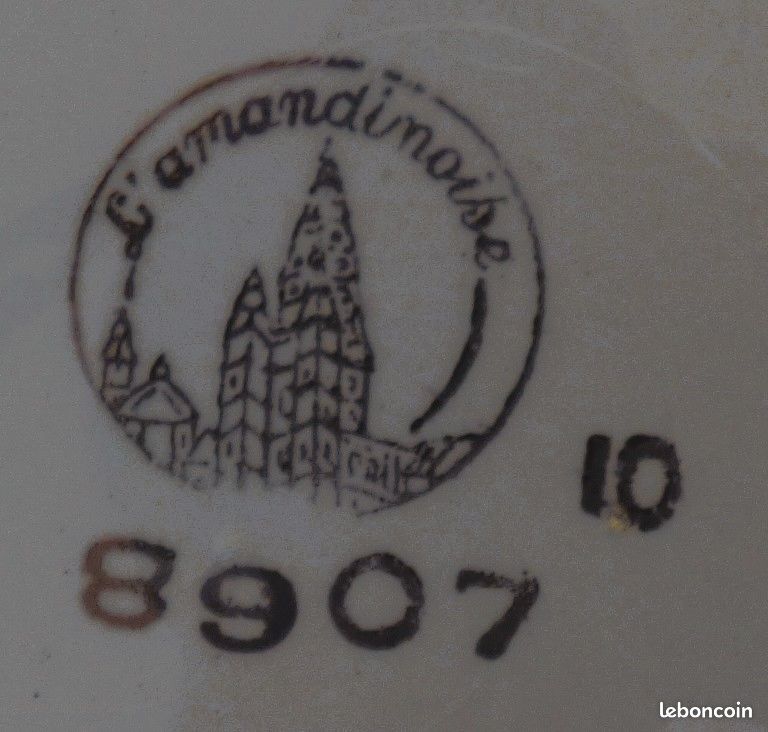 2 plats en porcelaine de l’Amandinoise motif fleurs (image 4)