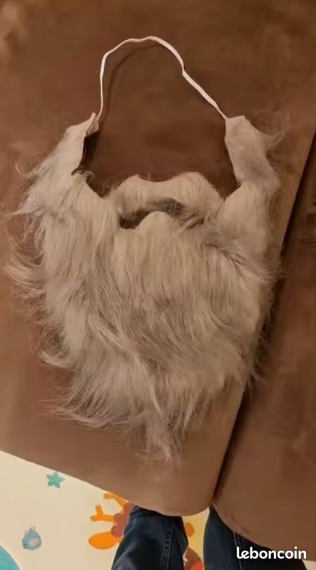 SEC Fafeicy Fausse Barbe Blanche Fête Fausse Barbe Fausse Barbe Du Visage Cheveux En Peluche