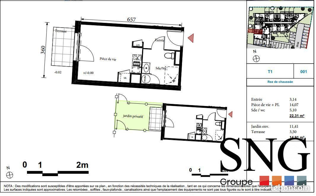 Appartement a louer saint-etienne-du-rouvray - 1 pièce(s) - 22 m2 - Surfyn