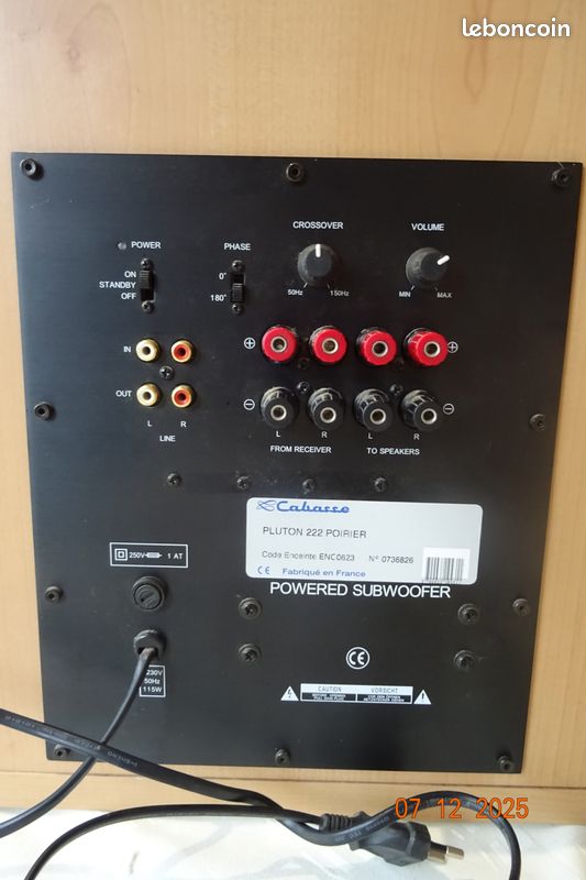 Caisson De Basse Cabasse Pluton II AS100W - Occasion Révisé, Garantie 1 An