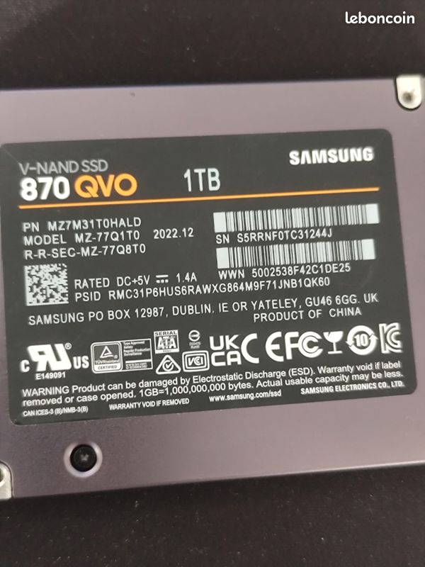 1 to SSD testé et formaté (image 1)