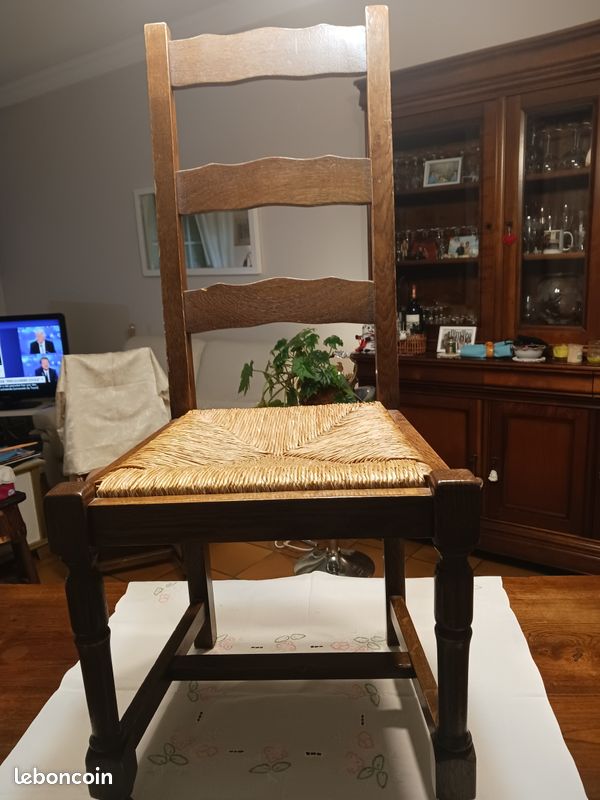 Table ancienne en bois + 6 chaises (image 3)