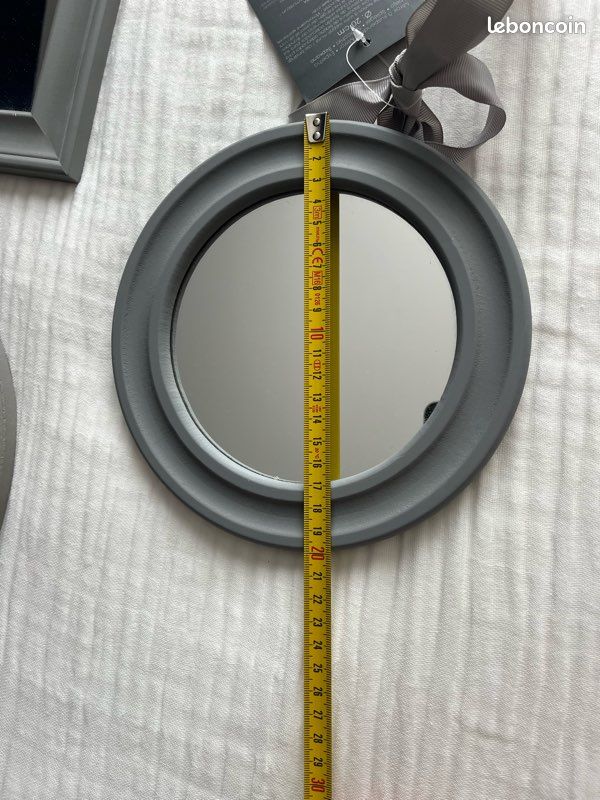 Miroirs deco bois gris neufs (image 3)