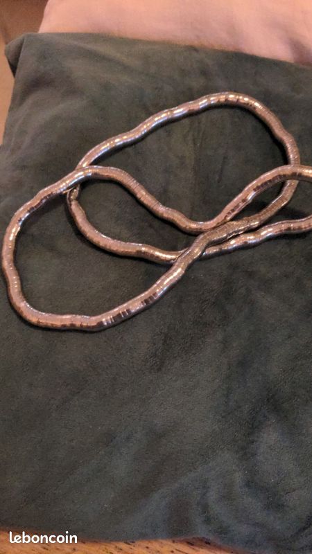 Collier serpent vintage. Argenté (image 2)