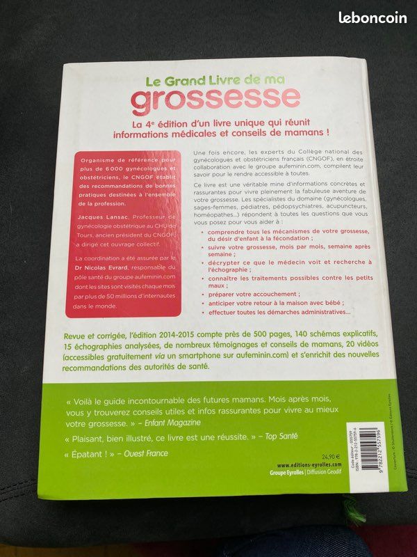 Livre grossesse Le grand livre de ma grossesse edition Eyrolles (image 3)