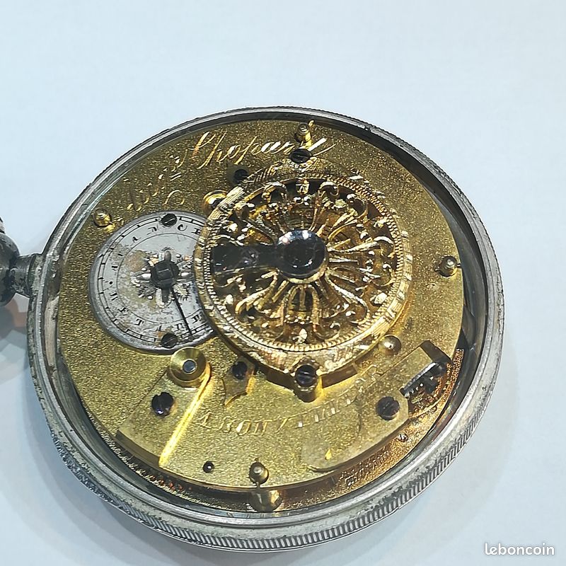 Montre Gousset Rare Berthoud Paris En Argent Massif, à Sonnerie Et Cadran émaillé - Fonctionne, à Réviser