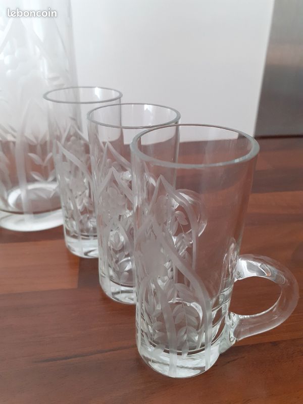 Ensemble bouteille et 6 verres à liqueur (image 3)