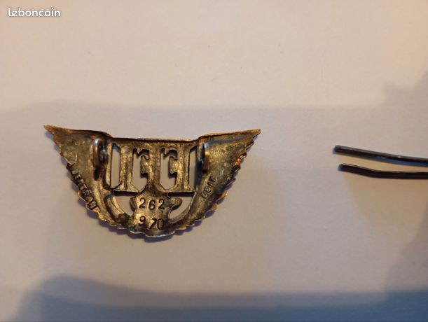 Insigne FFI Résistance 1944 - Modèle émaillé Cadre Front National - Rare - Occasion
