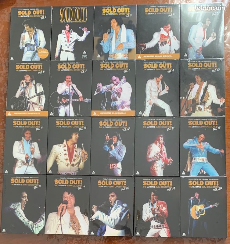 Elvis presley sold out vol 1 Newly Restored au vol 20 deluxe digipack 40 dvd discs originaux +45 heures de concerts avec son direct Label Pyramid Collection complète sous blister ultra méga rare (image 1)