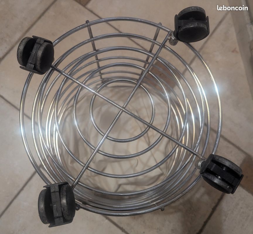 Corbeille a linge inox/coton (image 7)