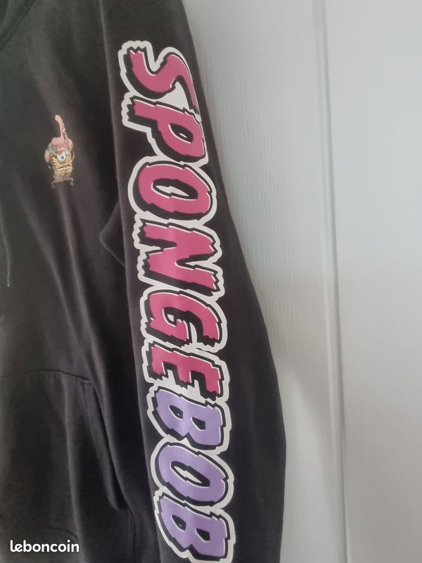 Sweat Divided Bob L'éponge Homme Noir XL - Capuche - Occasion