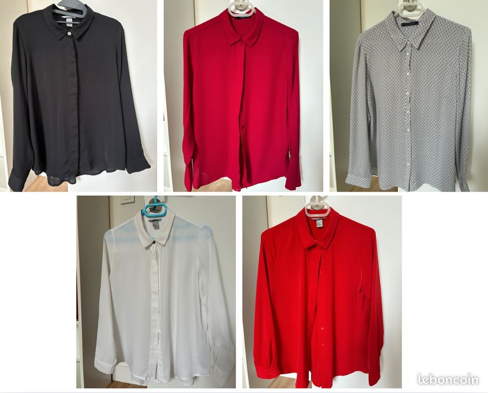Lot de 5 chemisiers femme 42 (image 1)