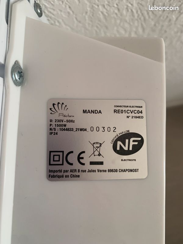 6 convecteurs électriques RÉOTERM gamme Manda (image 4)