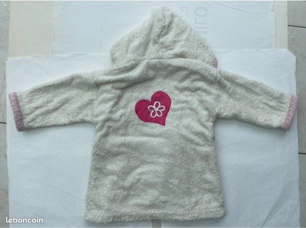 Spécial baignade piscine : Peignoir brodé, serviette éponge, fille, qualitatif : Sensei, plage piscine, 2 ans (image 7)