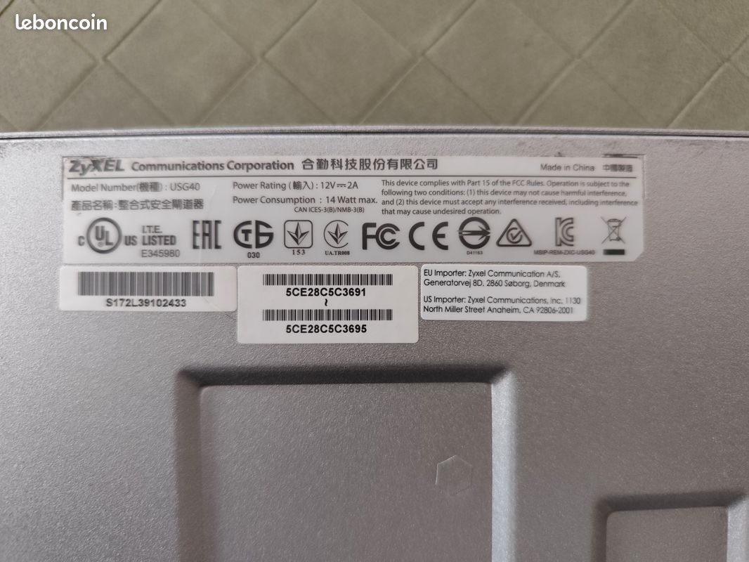 ZyXEL USG40 • Firewall UTM • 5x Gigabit • VPN (image 4)