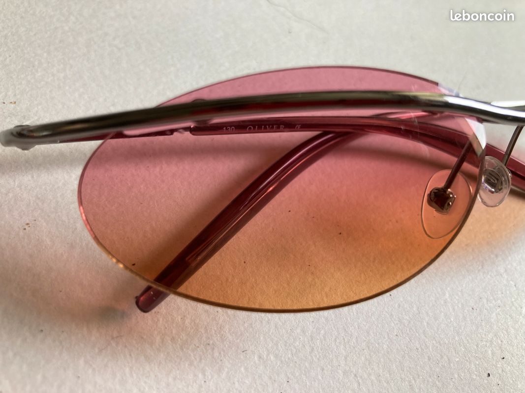 Paire de lunettes de soleil orange et rose de la marque OLIVER - neuve (image 9)