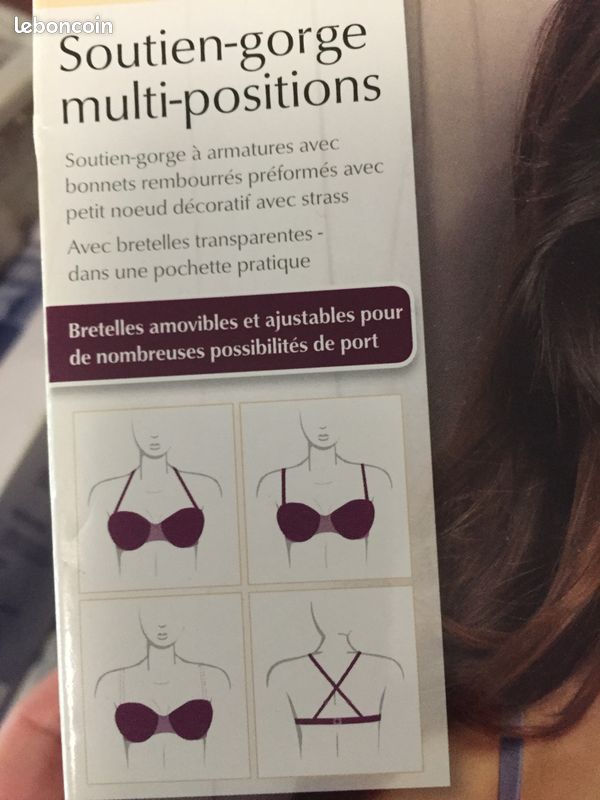 Soutien gorge 90b + 2 slips 42 Mauve NEUF (image 3)