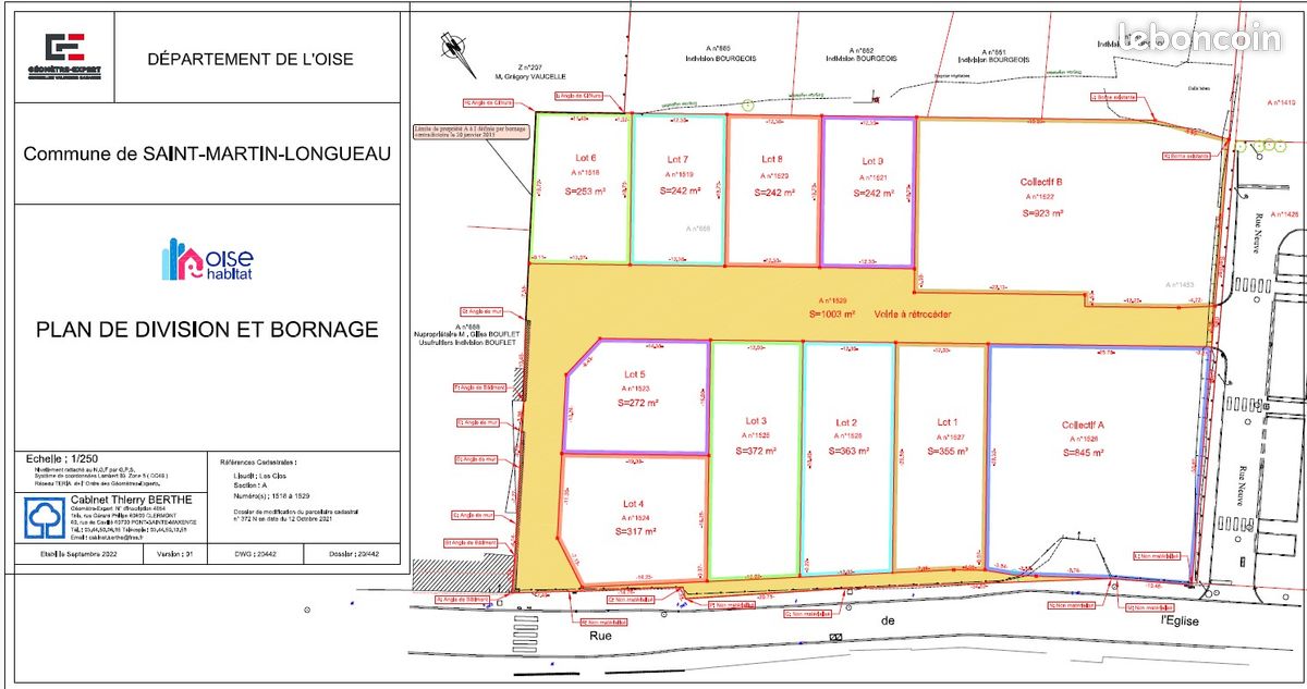 Terrain a batir viabilise saint martin longueau · à Saint-Martin-Longueau · 72 000 €