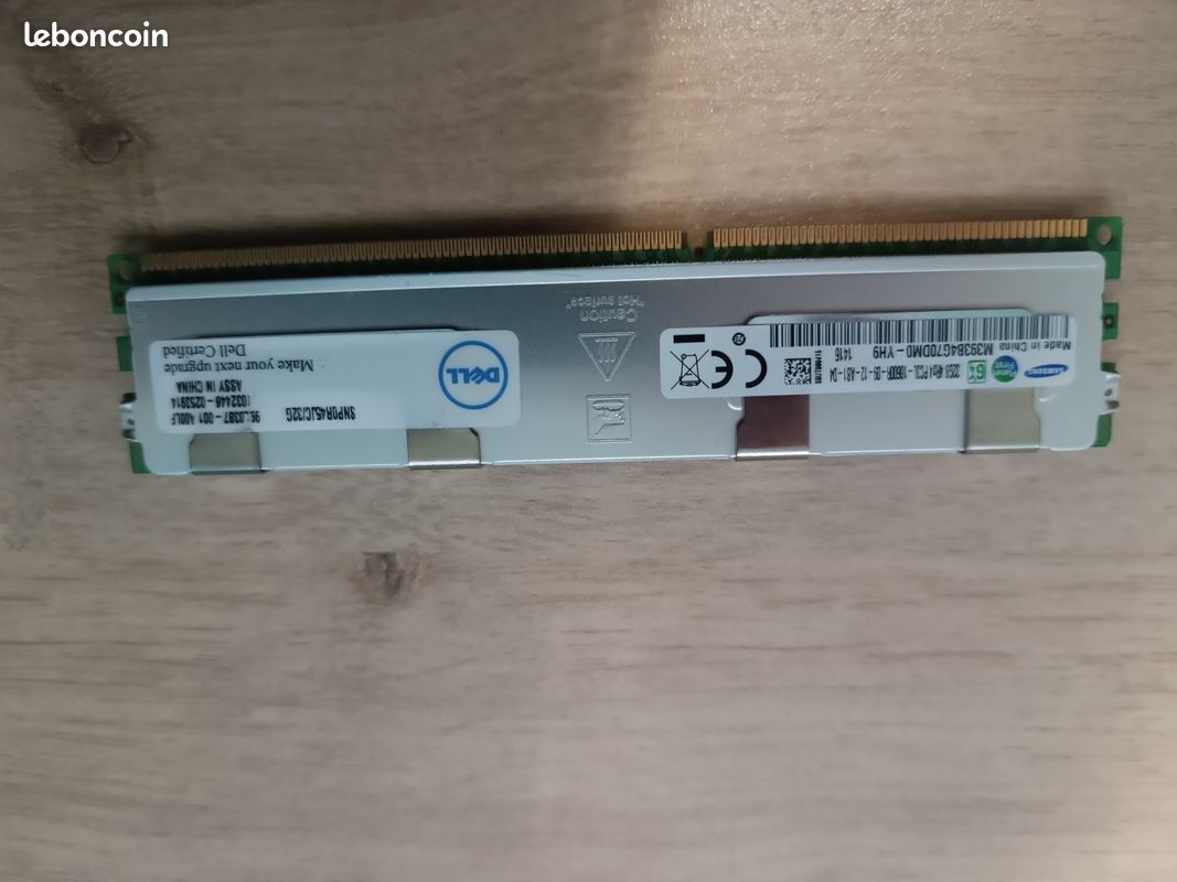 Mémoire vive serveur Samsung RAM1x 16Go PC3L-10600R DDR3-1333MHz ECC M393B2G70BHO-YH9 neuf sans
