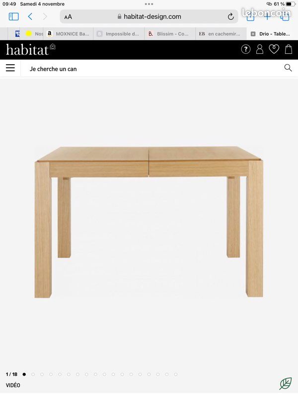 Table en chêne HABITAT (image 2)