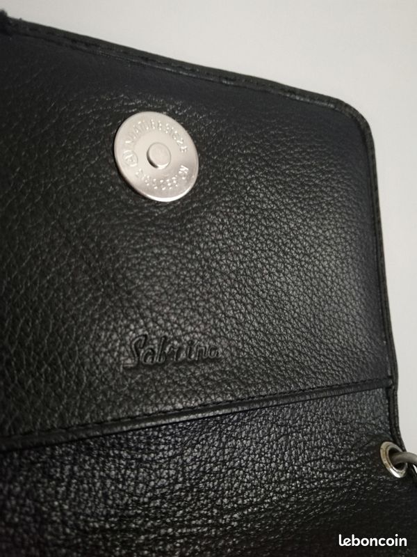 Sac En Cuir Femme Sabrina - Modèle Porté épaule Marron, Doublure Beige, Occasion En Bon état