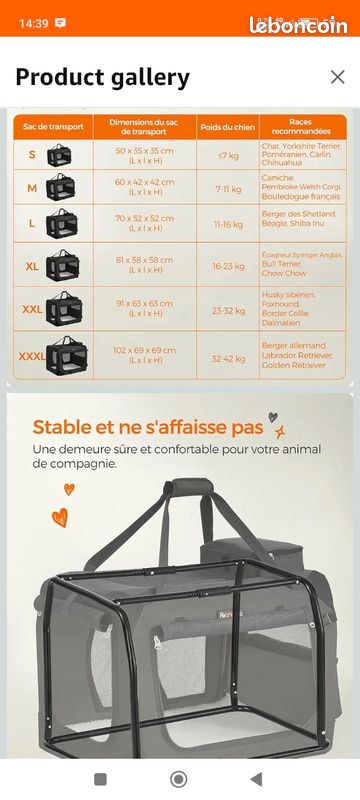 Sac de transport pour chien (image 3)