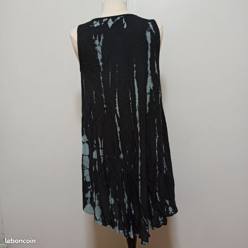 Robe tye and dye bleu marine et bleu clair (image 3)
