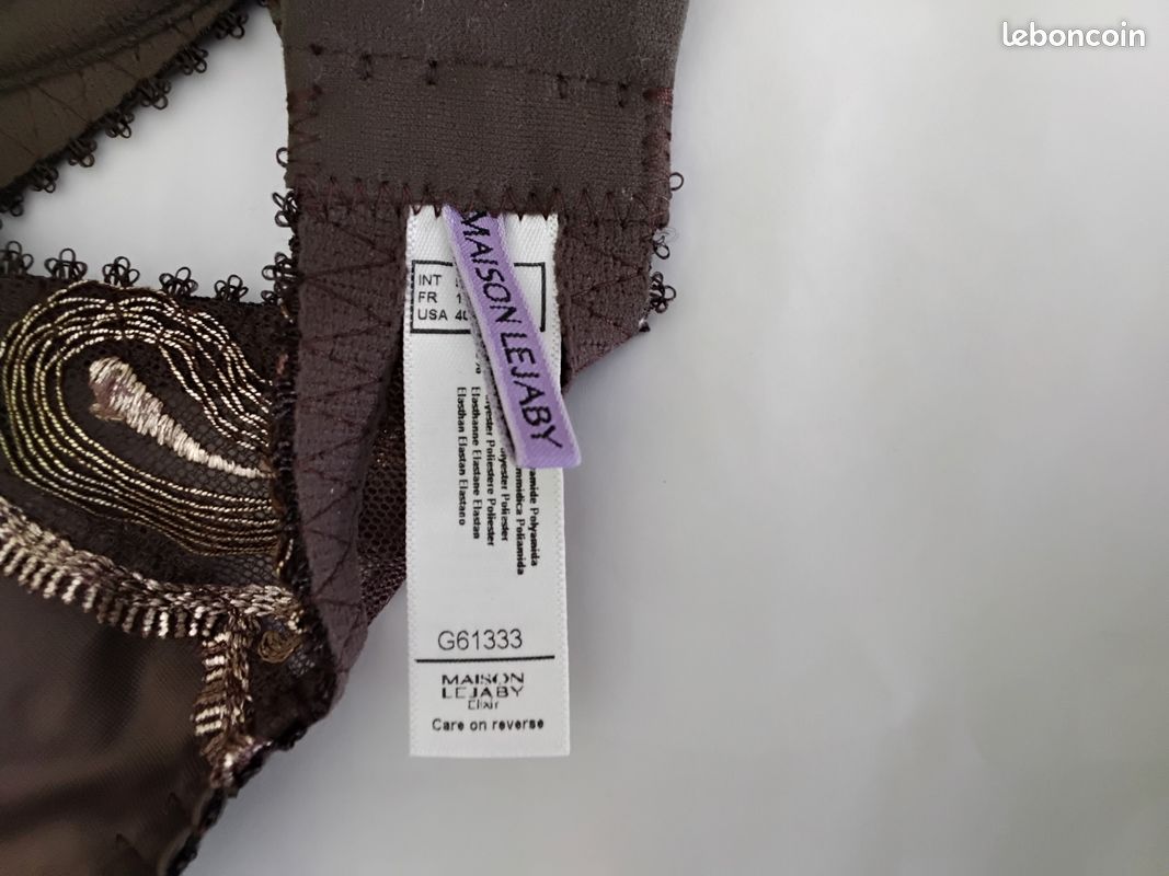 Soutien-gorge MAISON LEJABY Elixir Carmin - 100F (85F EU) - Armatures - NEUF