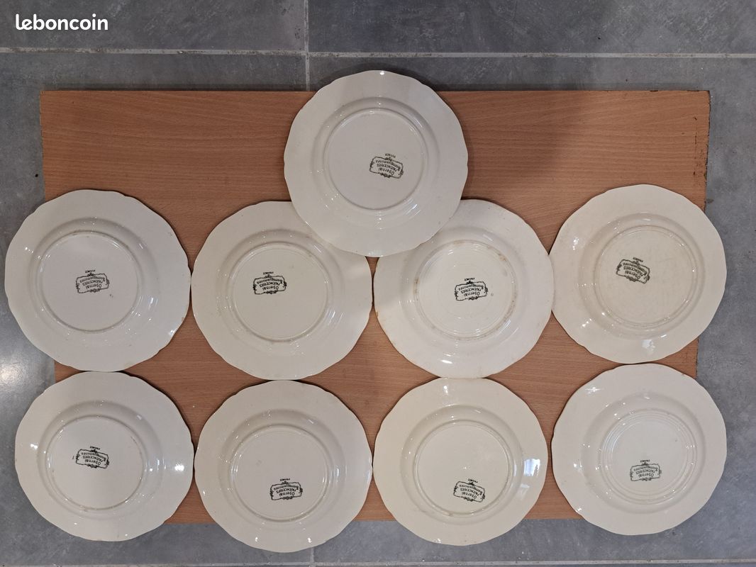 Lot de 9 assiettes céramique Sarreguemines (image 2)