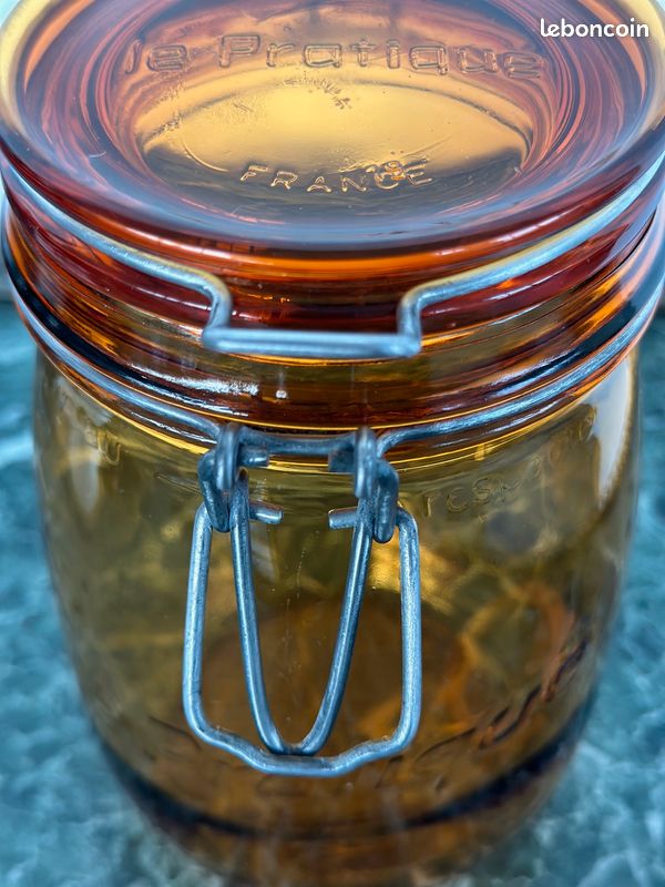 Bocal En Verre Vert Durfor 1 Litre – Ancien Pot De Conservation Cuisine