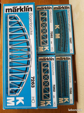 MARKLIN 7262 Échelle HO Pont À Treillis Long Mm. 180 MARKLIN 7262 Échelle HO Pont À Treillis Long Mm. 180