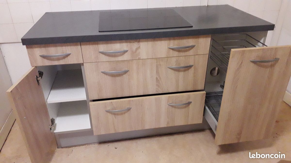 Vends meuble cuisine cuisson avec plaque induction (image 2)
