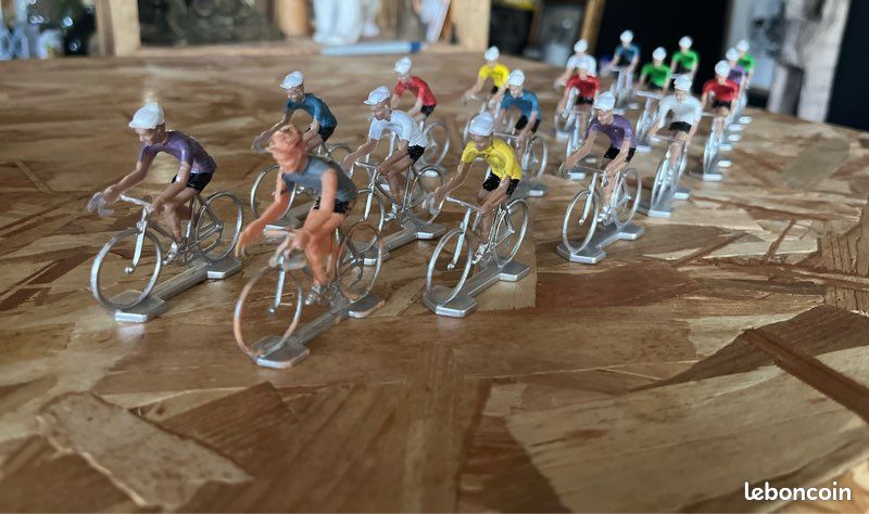 Collection Complète De 15 Figurines Cyclistes Cofalu - Tour De France 1983 - Peintes Main