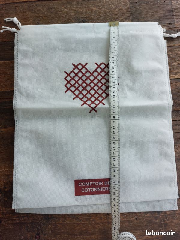 Lot 2 sacs pochons 35×30cm comptoir des cotonniers (image 4)