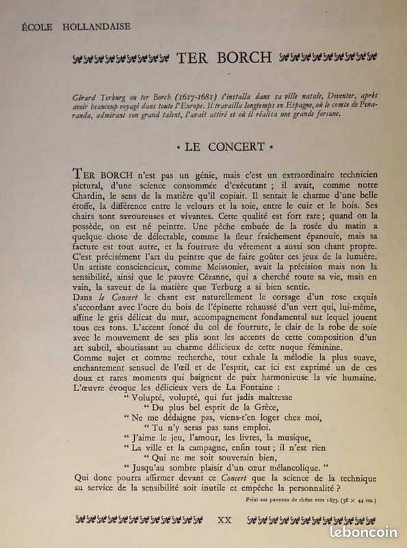 Reproduction de Ter Borch "Le concert" (image 2)