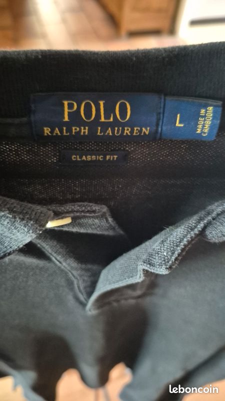 Vends polo ralph laurens noir taille L (image 3)
