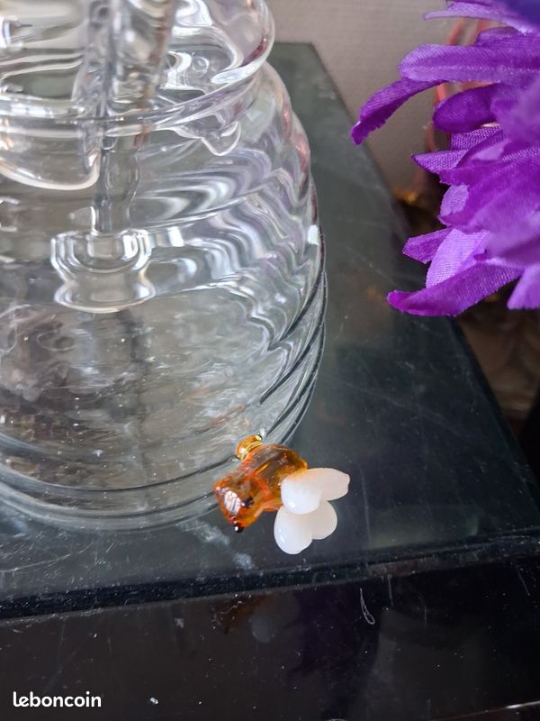 Pot à Miel Décoratif En Verre Avec Couvercle Et Cuillère - Design Abeille Pour Cuisine Et Table