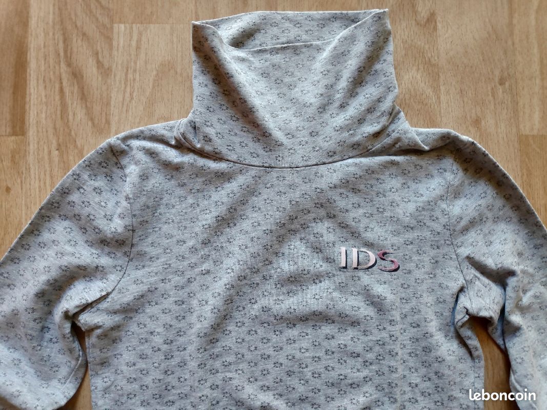 Sous-pull gris, IDS Sport, 8 ans (image 2)