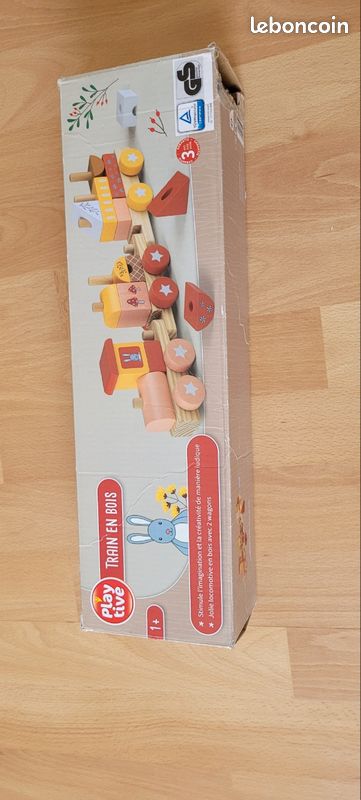 Train en bois à assembler cube à empiler jouet Playtive avec boite (image 8)